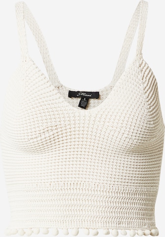 Mavi Knitted Top in White: front