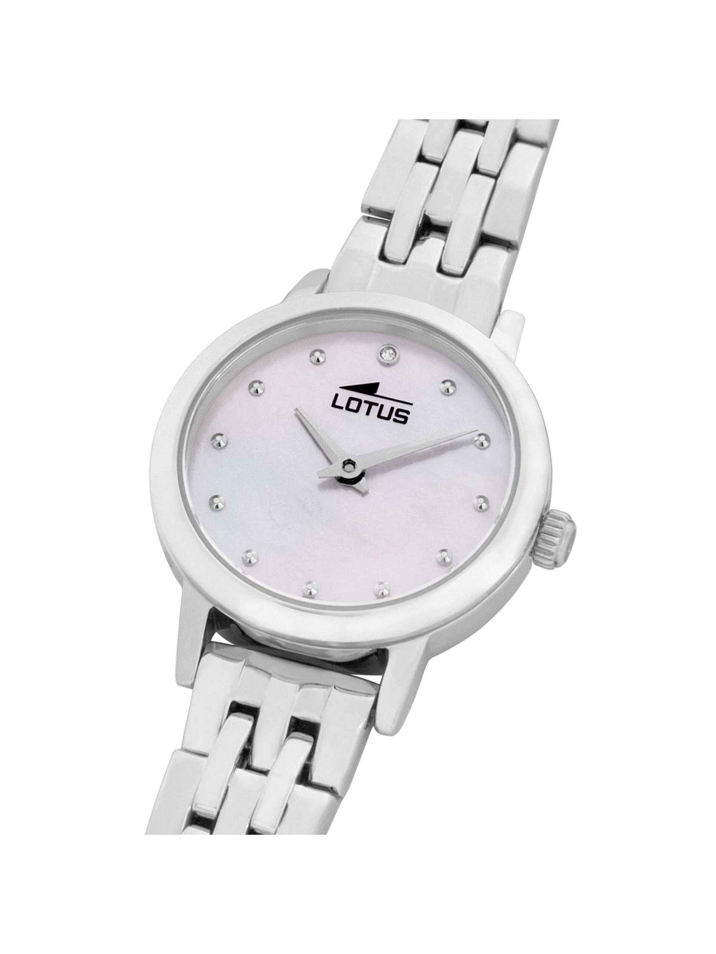 Montre à affichage analogique Lotus en blanc