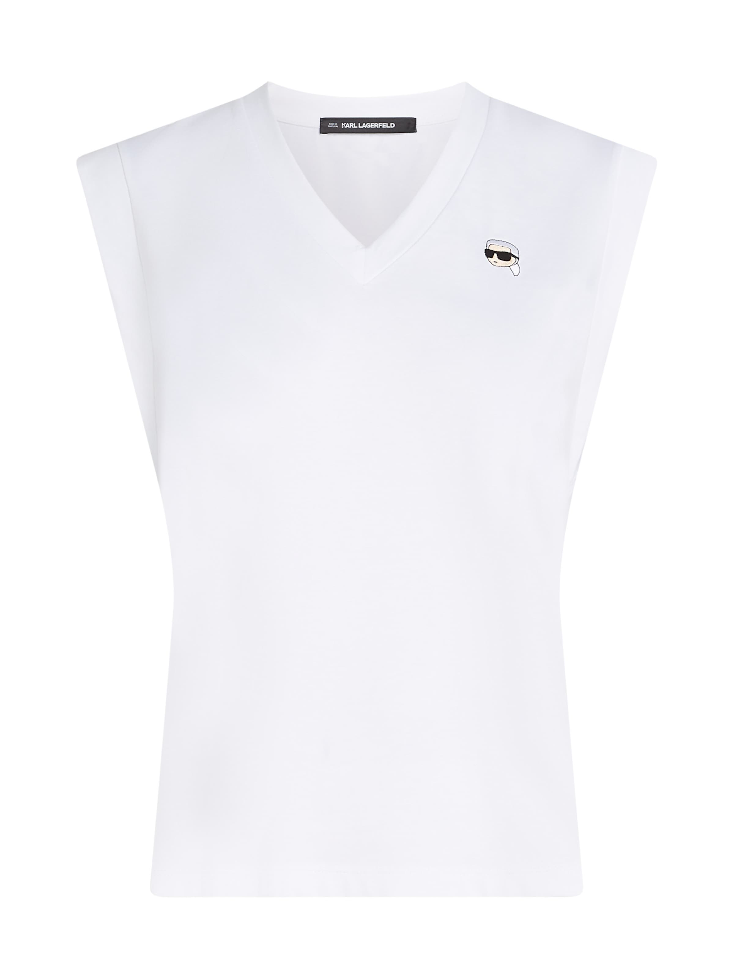 Karl Lagerfeld - Camisa 'Ikon' em branco: frente