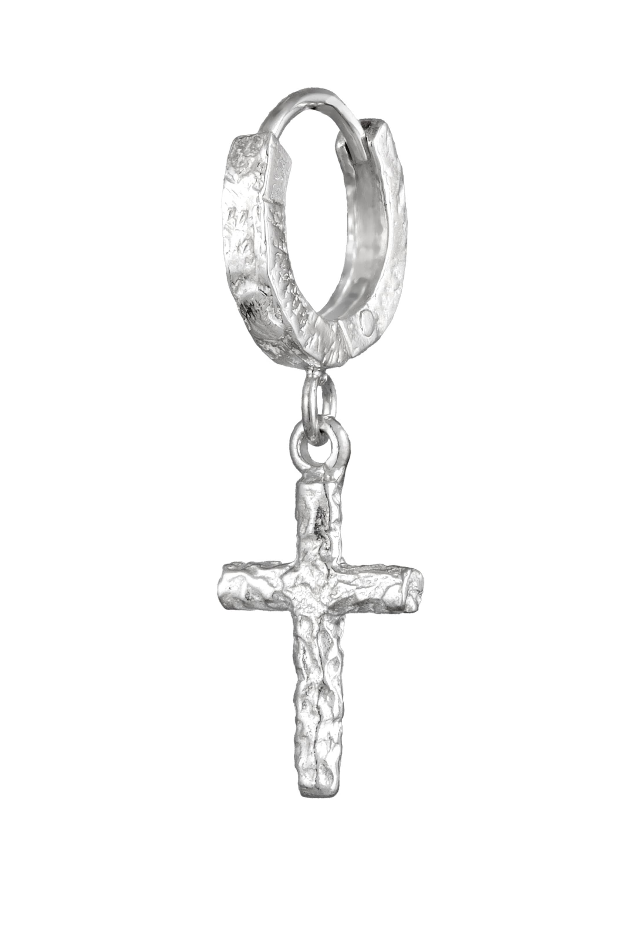 KUZZOI Oorbel 'Kreuz' in Zilver