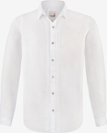 STOCKERPOINT Comfort fit Traditional Button Up Shirt 'Fernando' in White: front