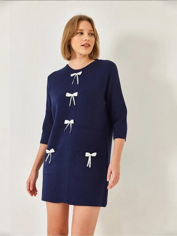 Bianco Lucci Knitted dress in Blue