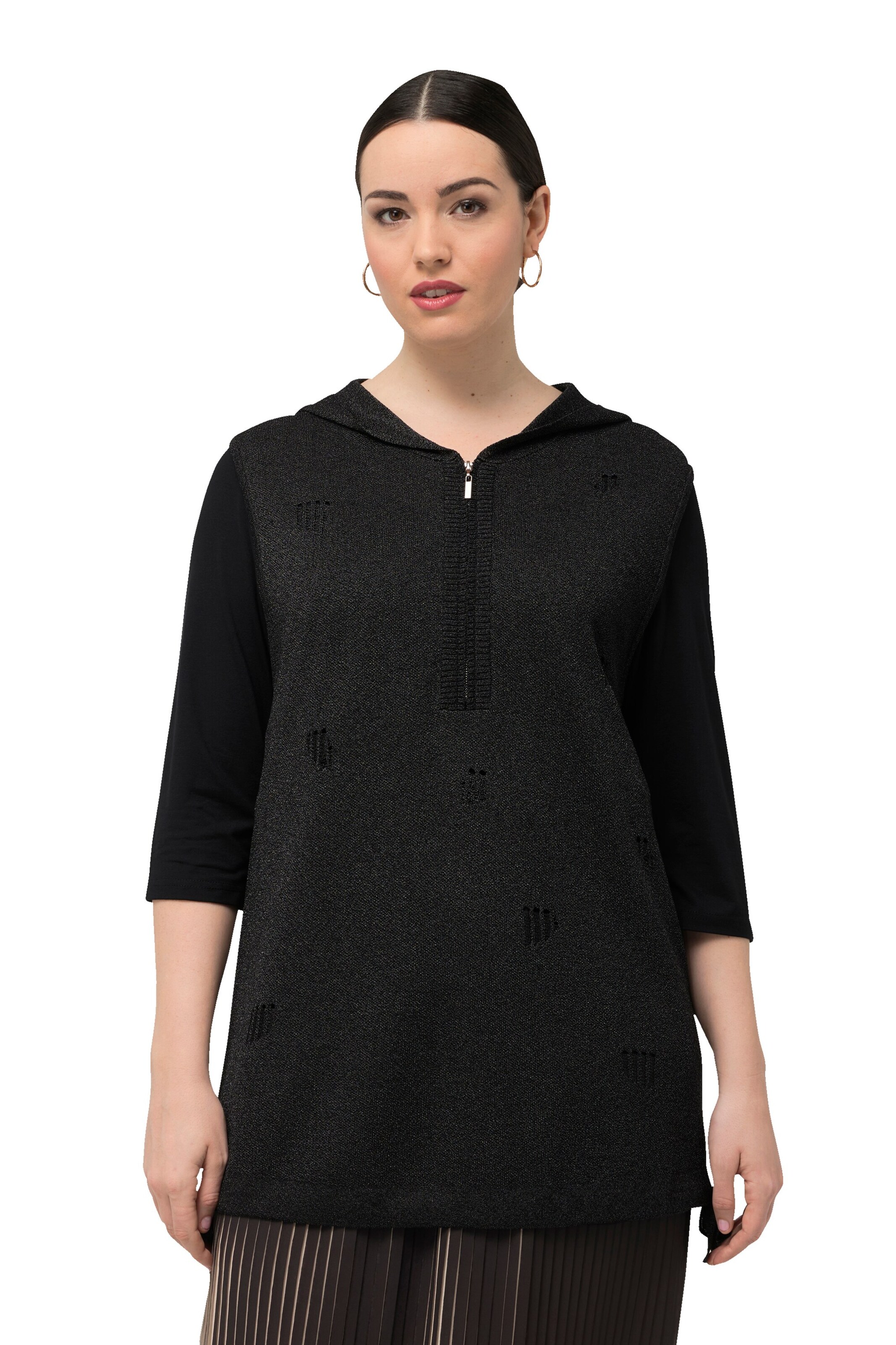 Ulla Popken Pullover in Schwarz: Vorderseite