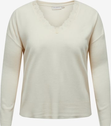 Pull-over 'Sunny' ONLY Carmakoma en blanc : devant