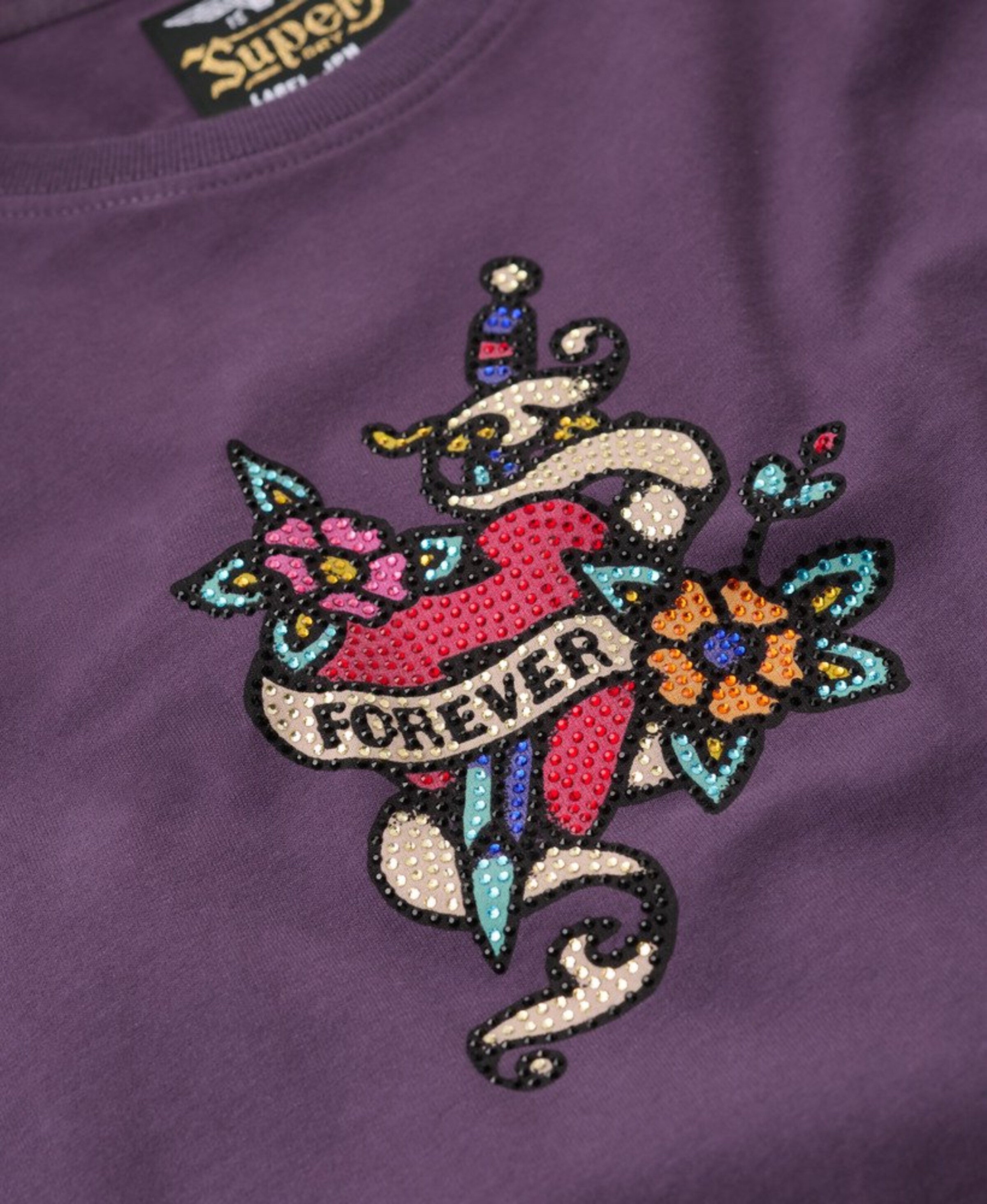 T-shirt Superdry & Co en violet