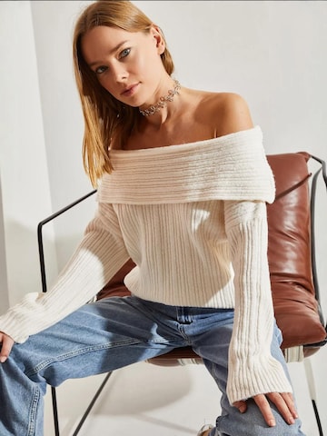Bianco Lucci Pulover 'Pullover' | bela barva