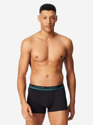 uncover by SCHIESSER Boxershorts 'Cotton' in Zwart: voorkant