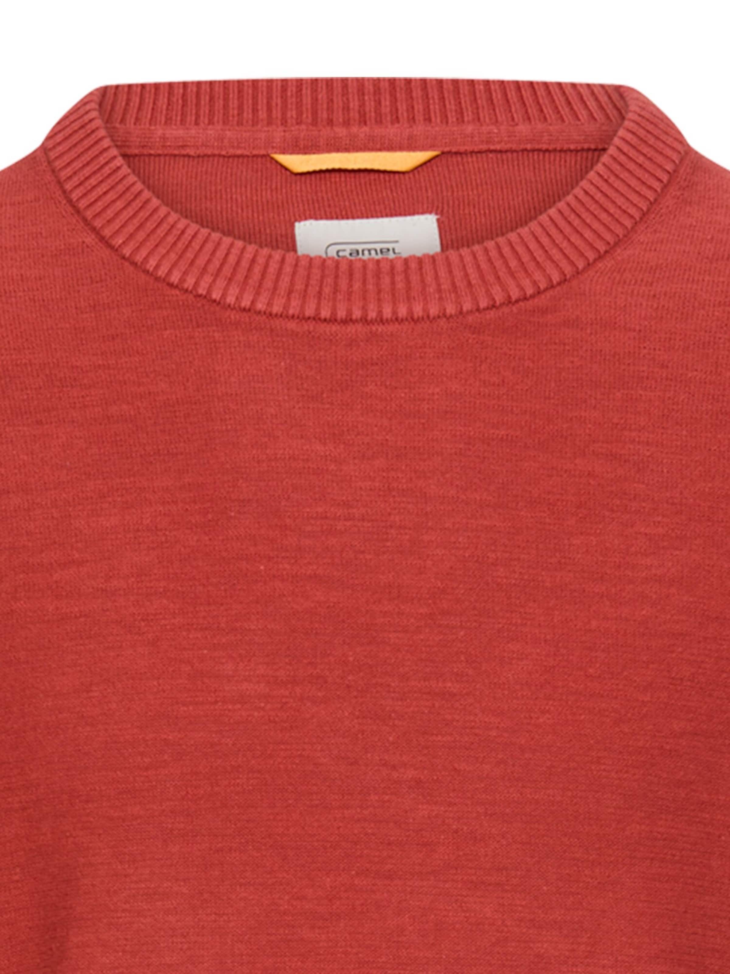 CAMEL ACTIVE Strickpullover aus reiner Baumwolle in Rot