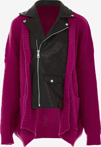 Cardigan NAEMI en violet : devant