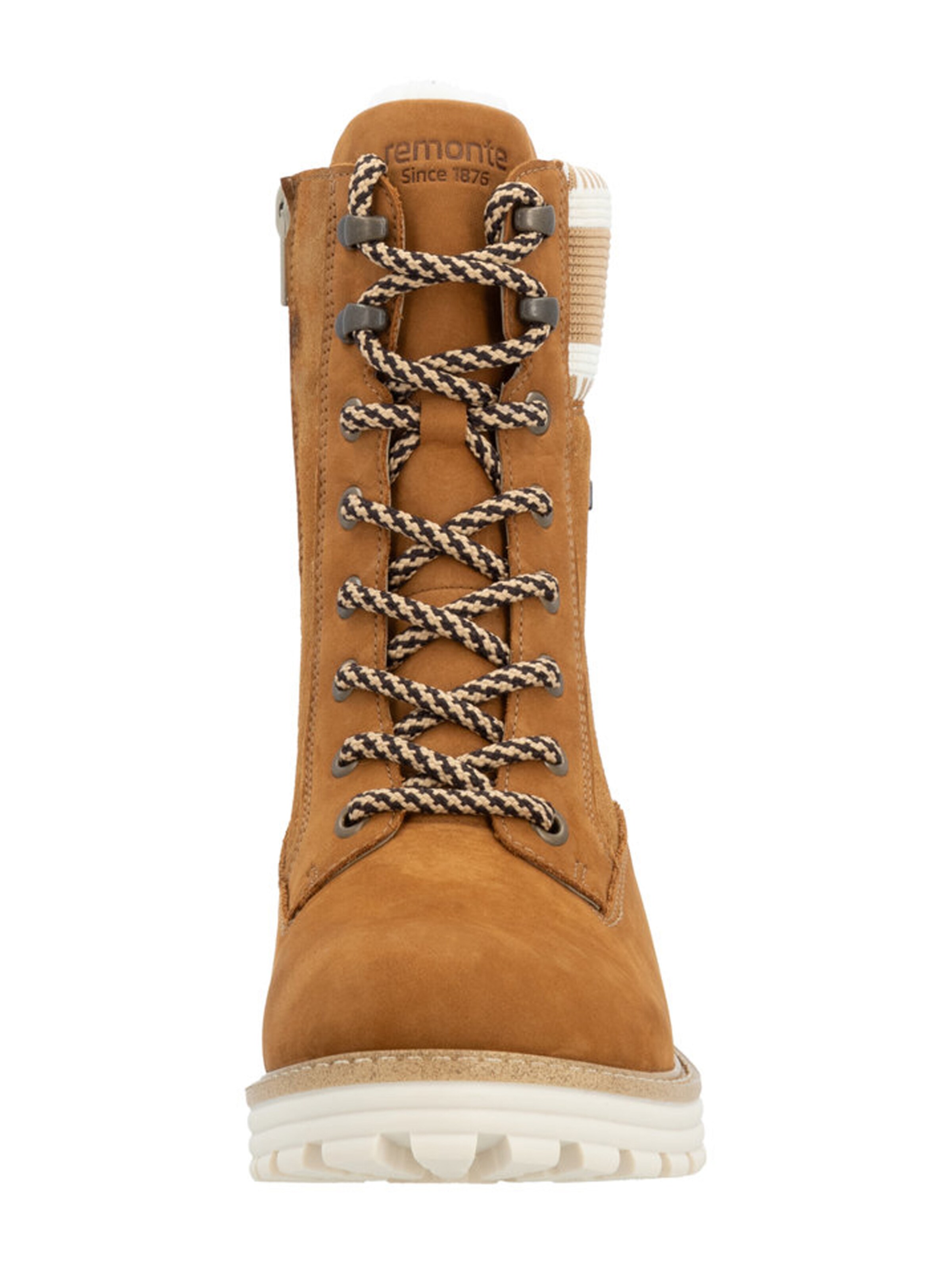 REMONTE Šněrovací kozačky – hnědá