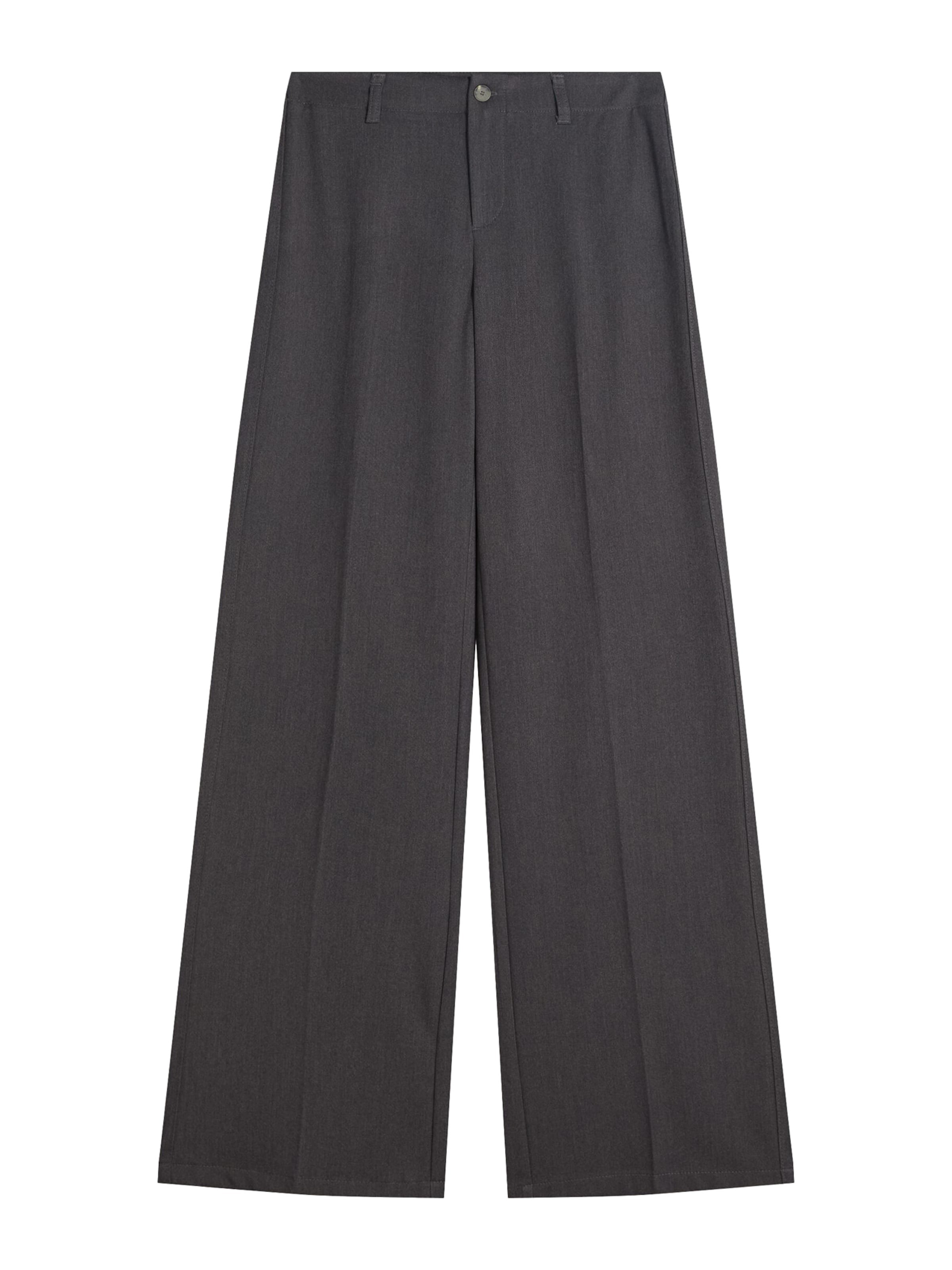 Wide leg Pantaloni cu dungă de la Bershka pe gri: față