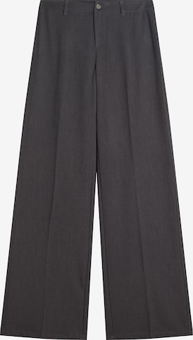 Wide leg Pantaloni cu dungă de la Bershka pe gri: față