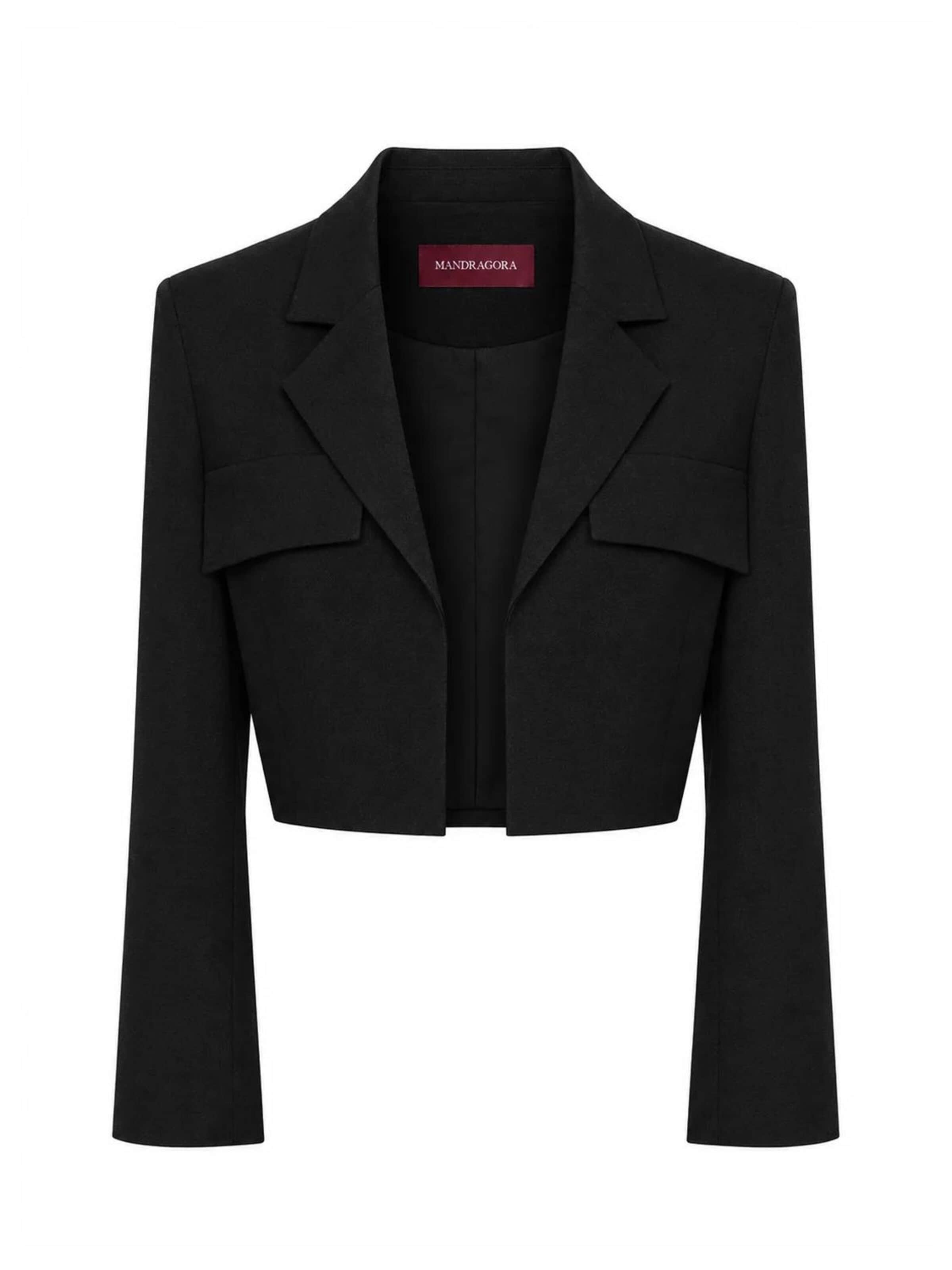 Blazer 'Theo' mandragora en noir : devant