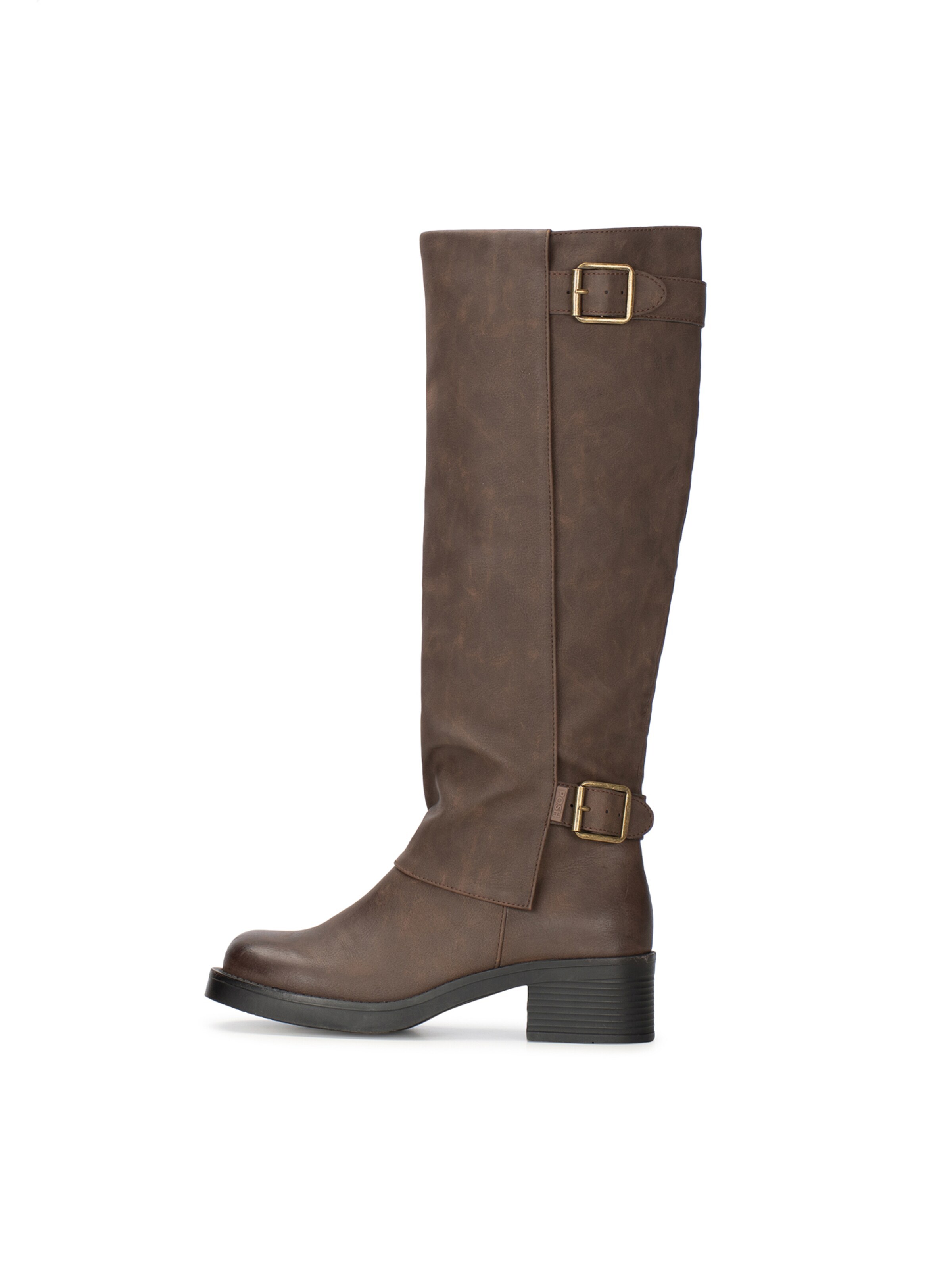 Bottes 'Jane' POSH by Poelman en marron : devant