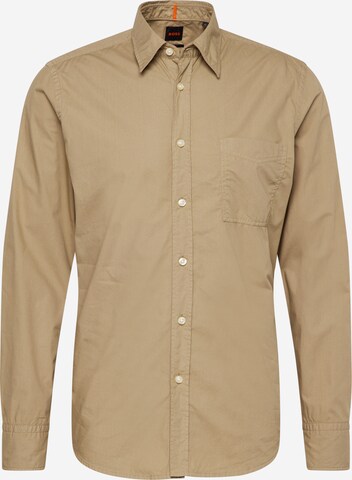 BOSS Button Up Shirt 'Relegant 6' in Green: front