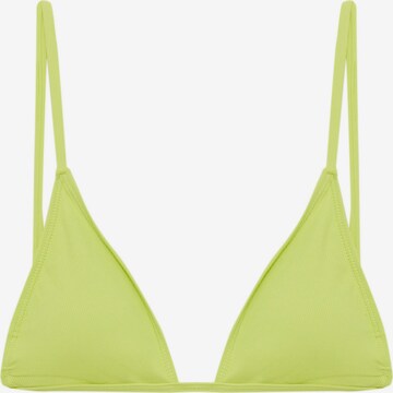 Pull&Bear Triangle Bikini top in Green: front