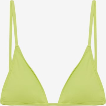 Pull&Bear Triangle Bikini top in Green: front