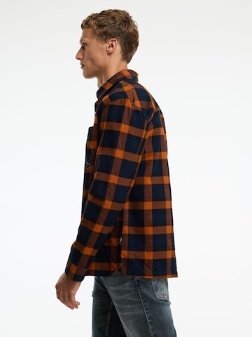 CHASIN' Regular fit Button Up Shirt 'Axel Xedo' in Blue