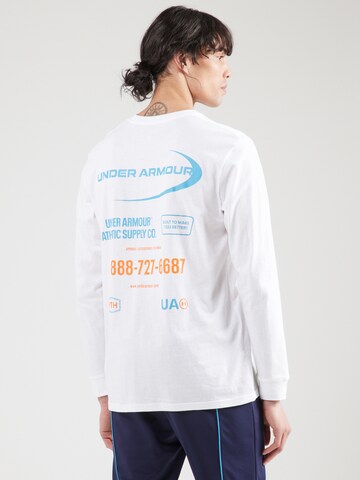 T-Shirt fonctionnel UNDER ARMOUR en blanc : devant