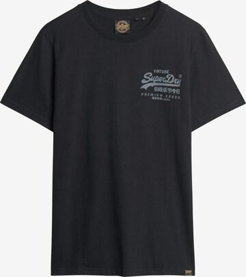 T-Shirt 'Heritage' Superdry en noir : devant