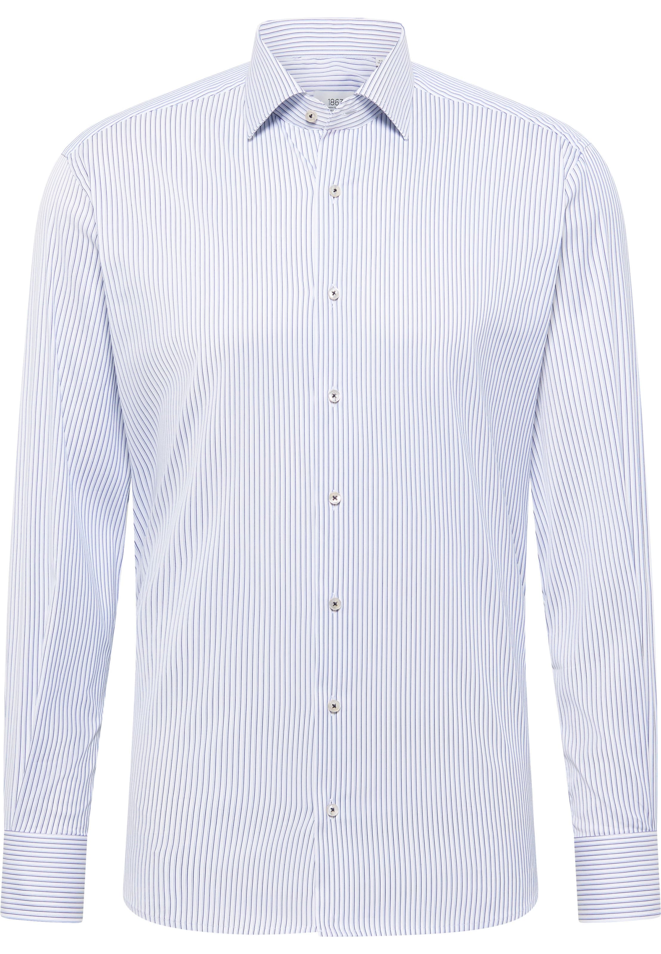 ETERNA Zakelijk overhemd in de kleur Blauw / Wit, Productweergave