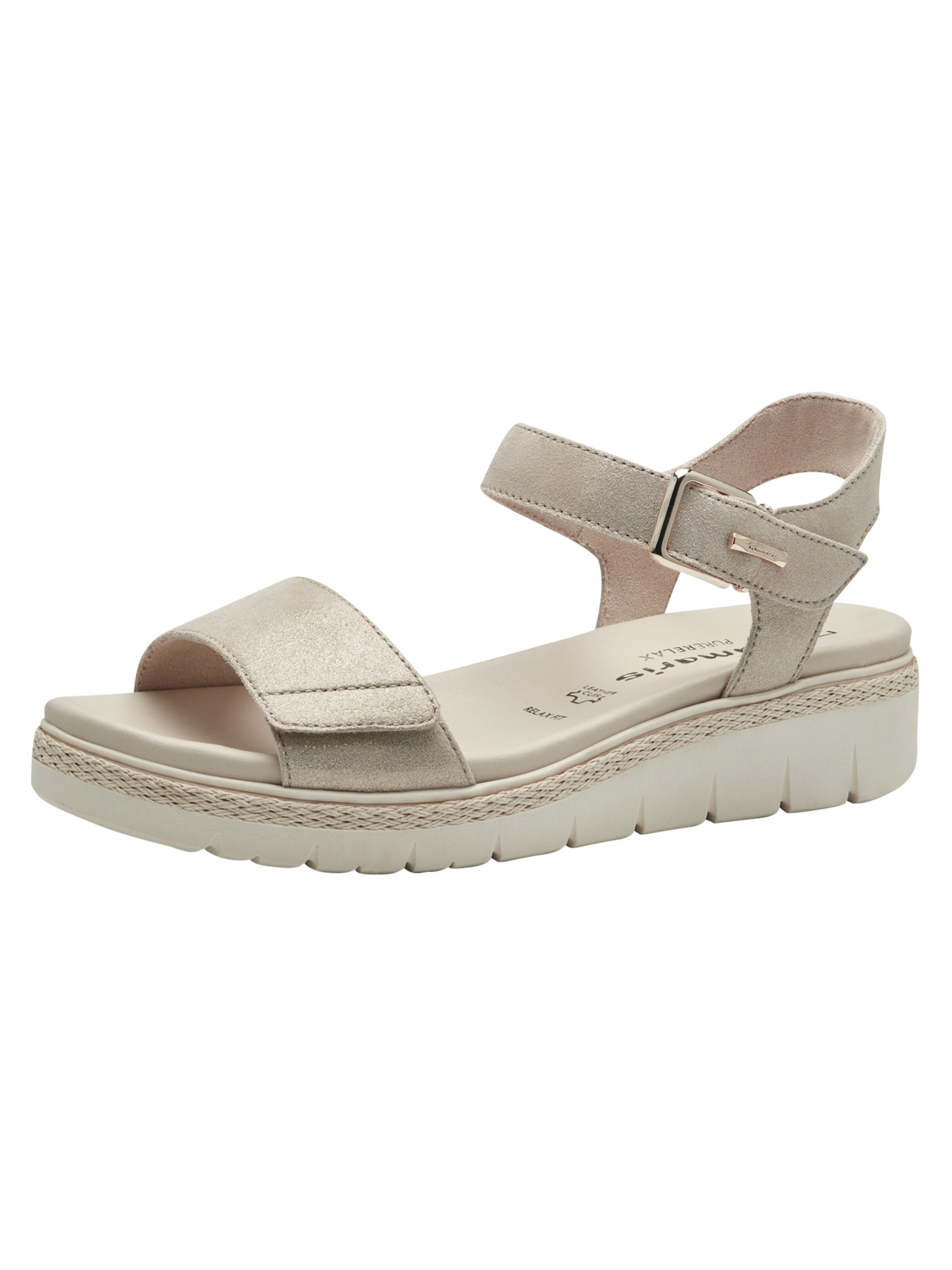 Sandales Tamaris en beige : devant