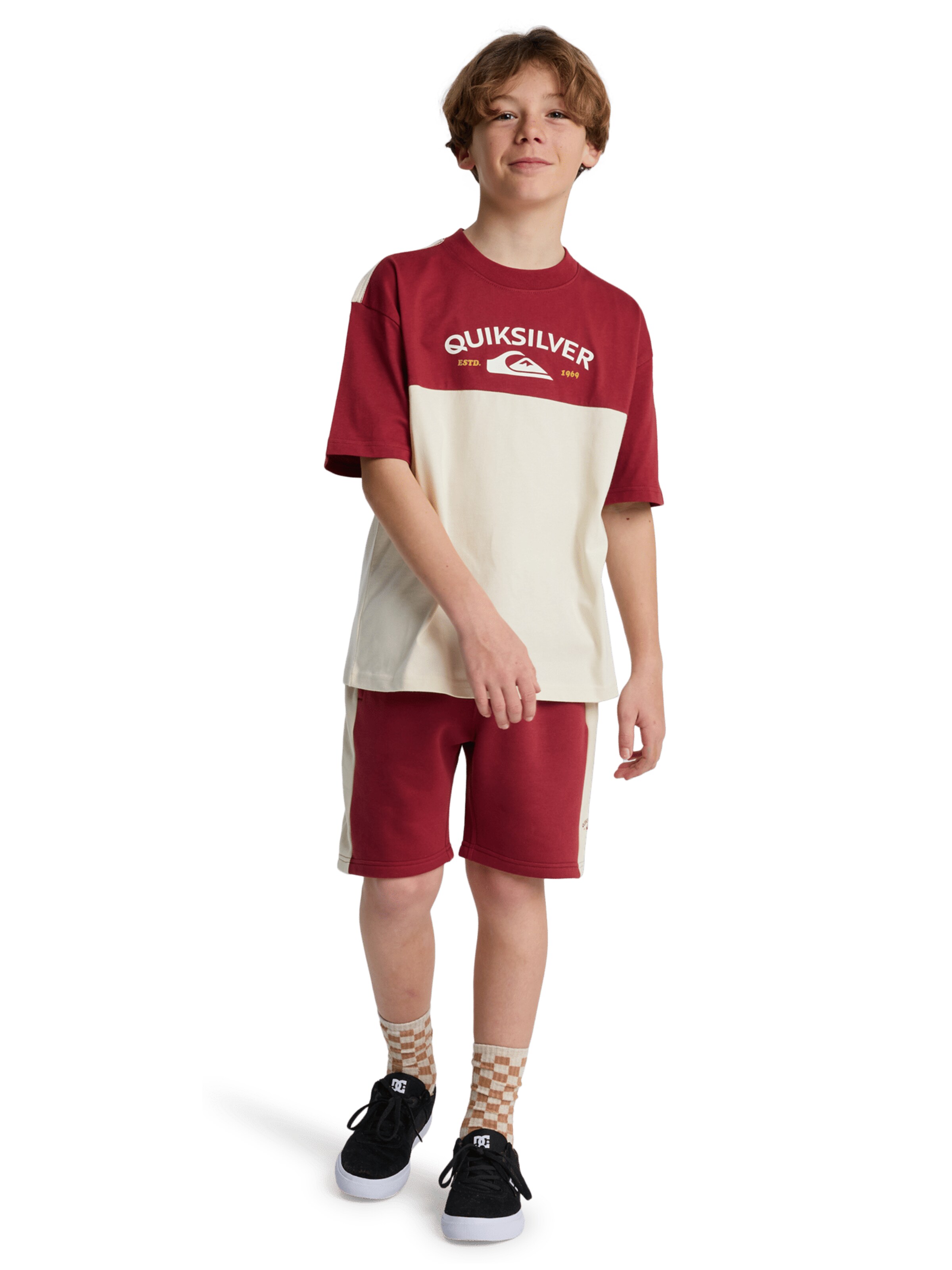 QUIKSILVER Loose fit Pants 'Knowledge Area' in Red