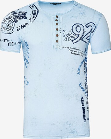 Rusty Neal Shirt in Blauw: voorkant