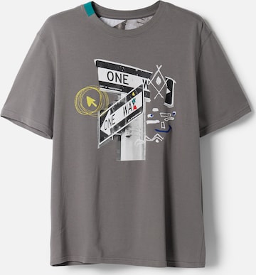 T-Shirt Desigual en gris : devant