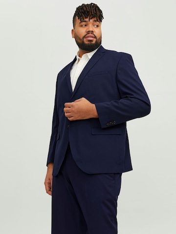 Coupe regular Veste de costume 'Franco' Jack & Jones Plus en bleu : devant