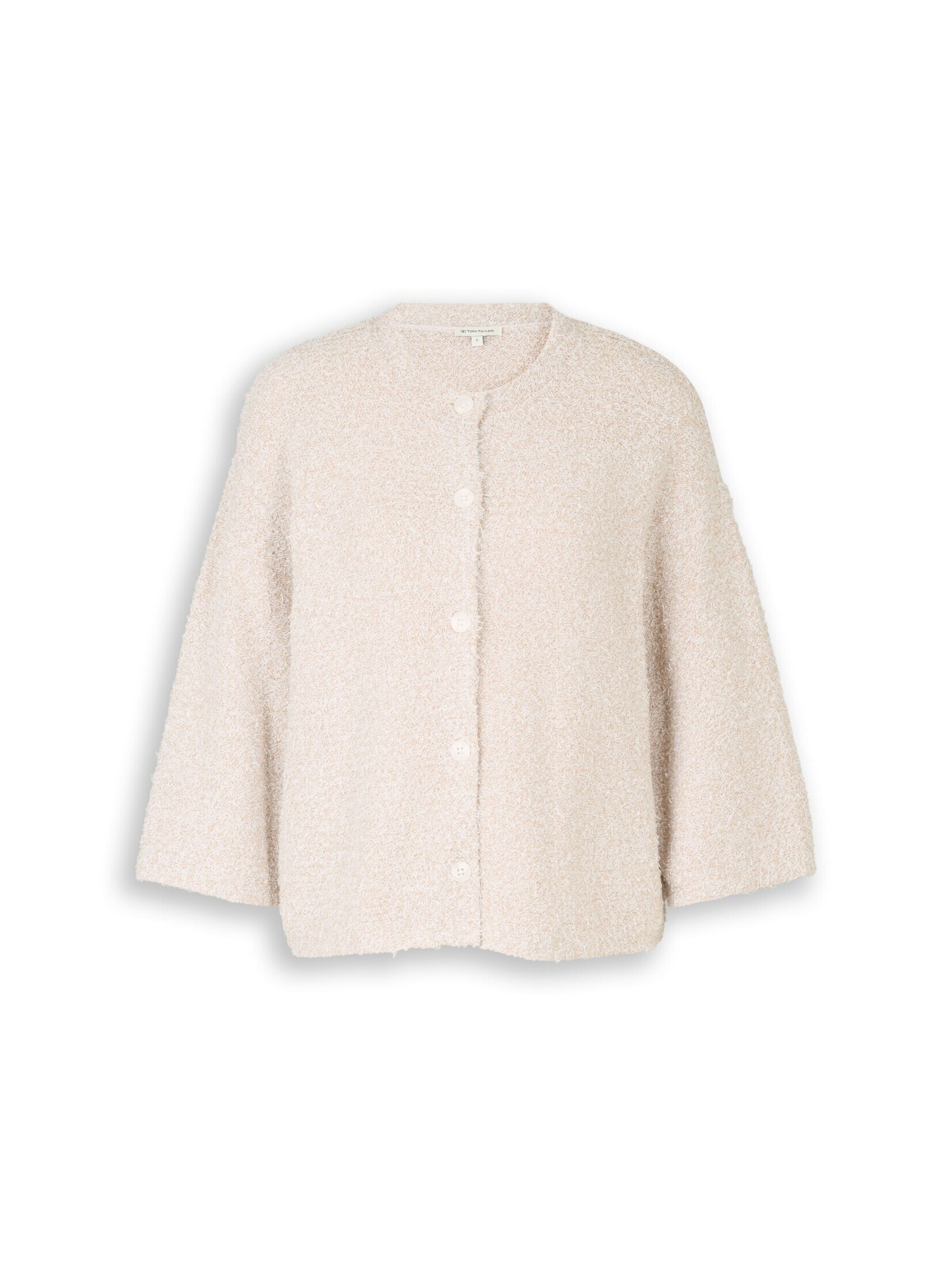 TOM TAILOR Knit Cardigan in White: front