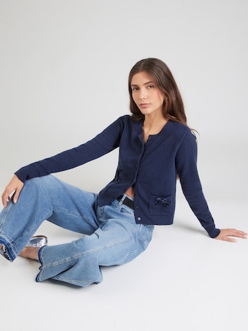 HOLLISTER Πλεκτή ζακέτα σε μπλε: μπροστά