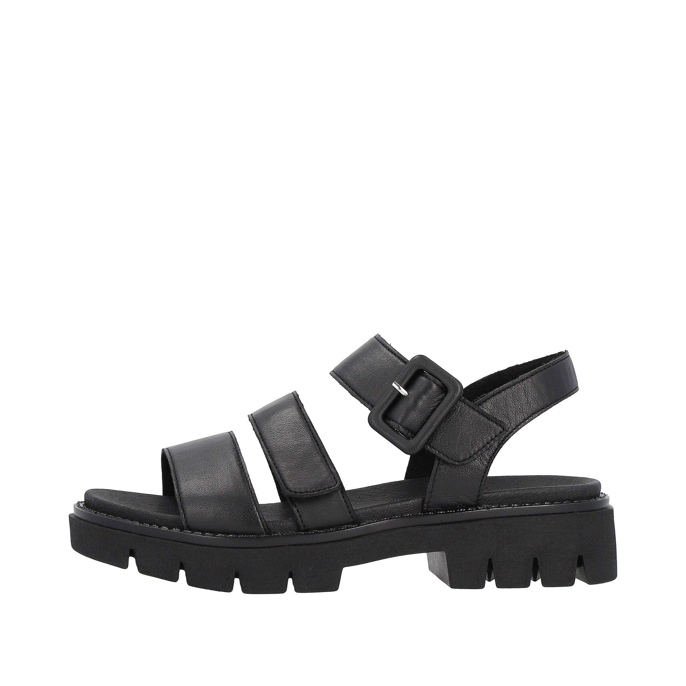 REMONTE Strap Sandals in Black: front