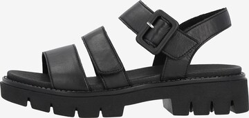 REMONTE Strap Sandals in Black: front