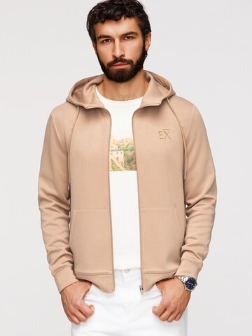 Ombre Sweat jacket in Beige: front
