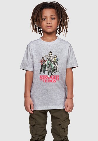 Maglietta 'Stranger Things - Retro Bikers' di ABSOLUTE CULT in grigio: frontale