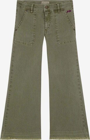 Scalpers Wide leg Trousers in Green: front