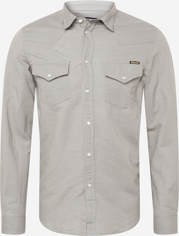 DIESEL Slim fit Button Up Shirt in Grey: front