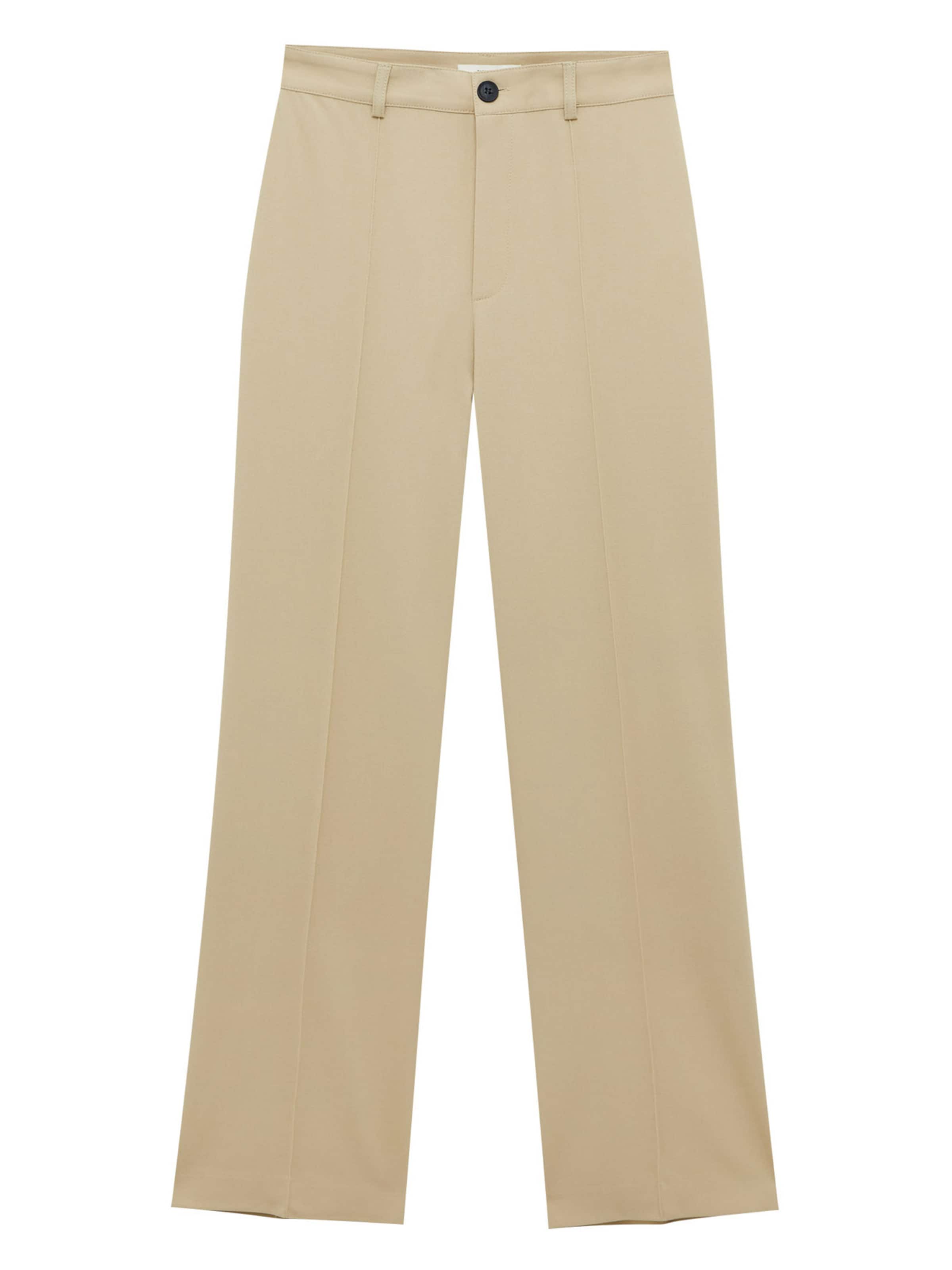 Pull&Bear Regularen Hlače | bež barva: sprednja stran