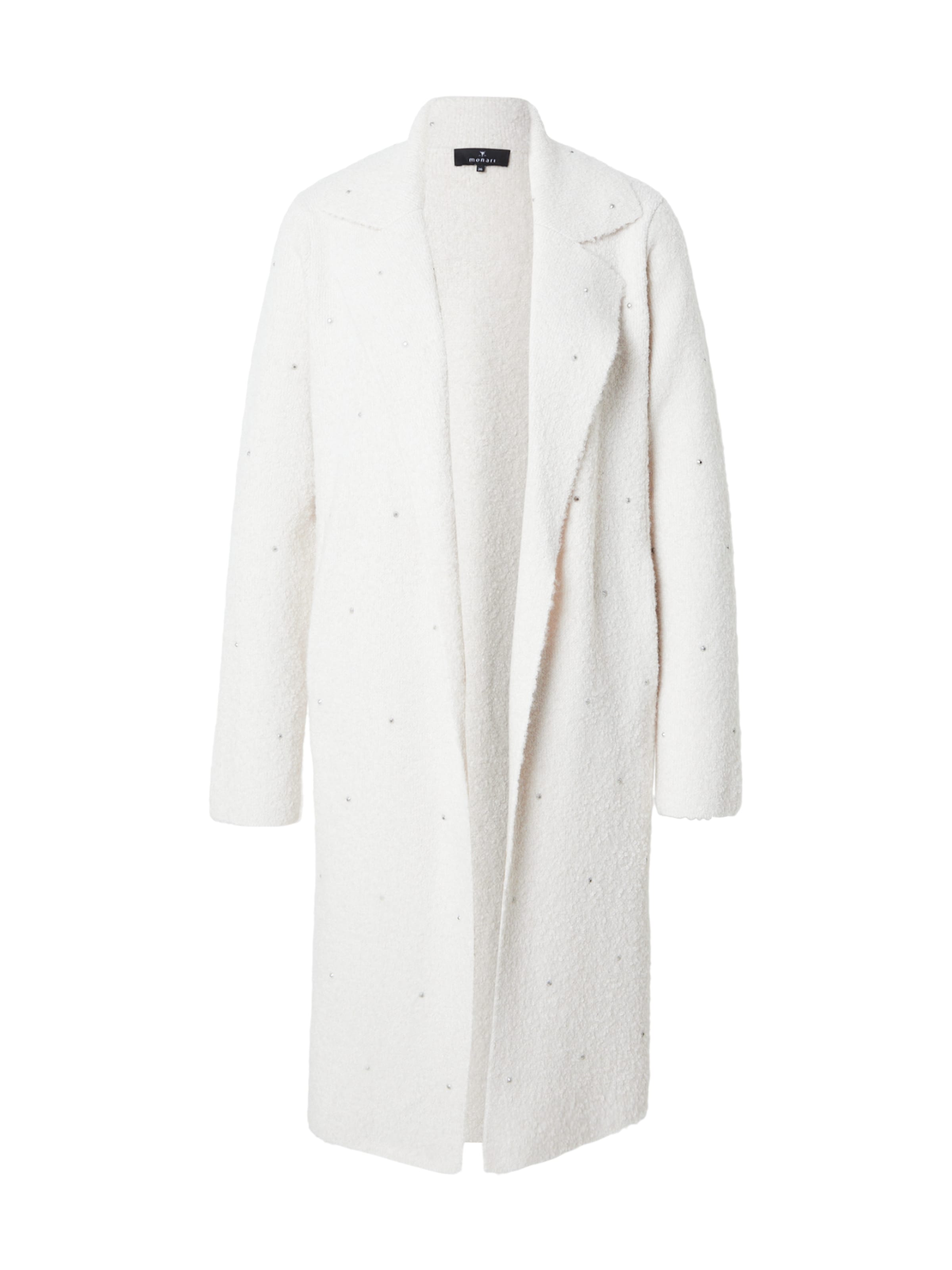 monari Knitted Coat in White: front