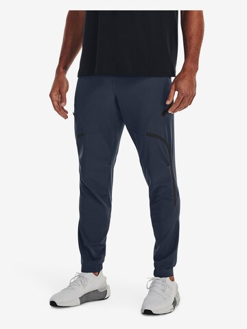 UNDER ARMOUR Regular Workout Pants 'Unstoppable' in Blue: front