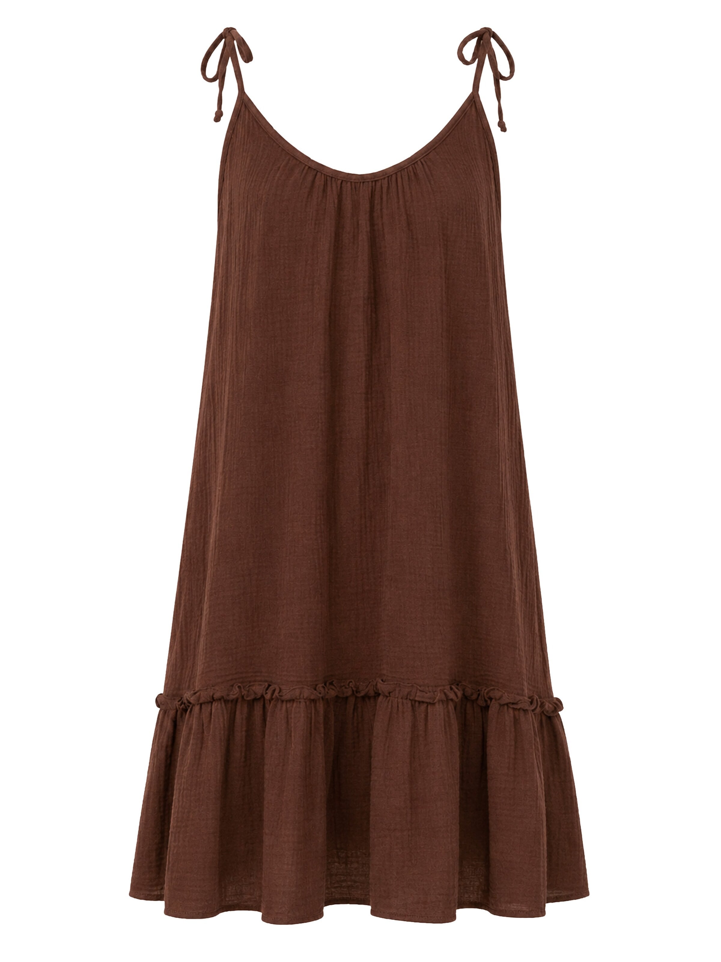 SASSYCLASSY Dress in Brown: front