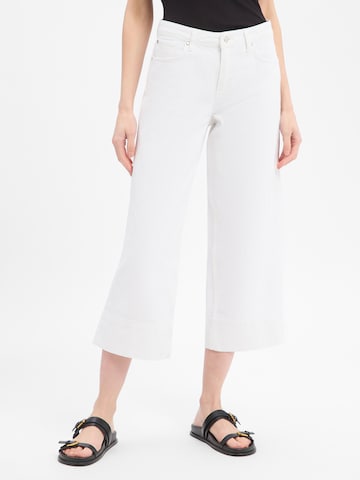 JOOP! Wide leg Jeans in Wit: voorkant