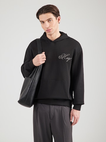 HUGO Суичър 'Dalento' в черно: отпред