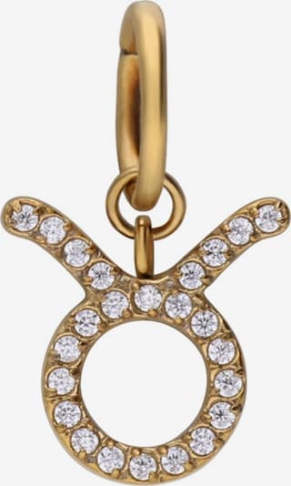 Lucardi Anhänger 'Statement' in gold / transparent, Produktansicht