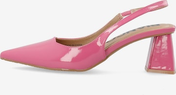 Décolleté sling 'Maralyn' di Bianco in rosa: frontale