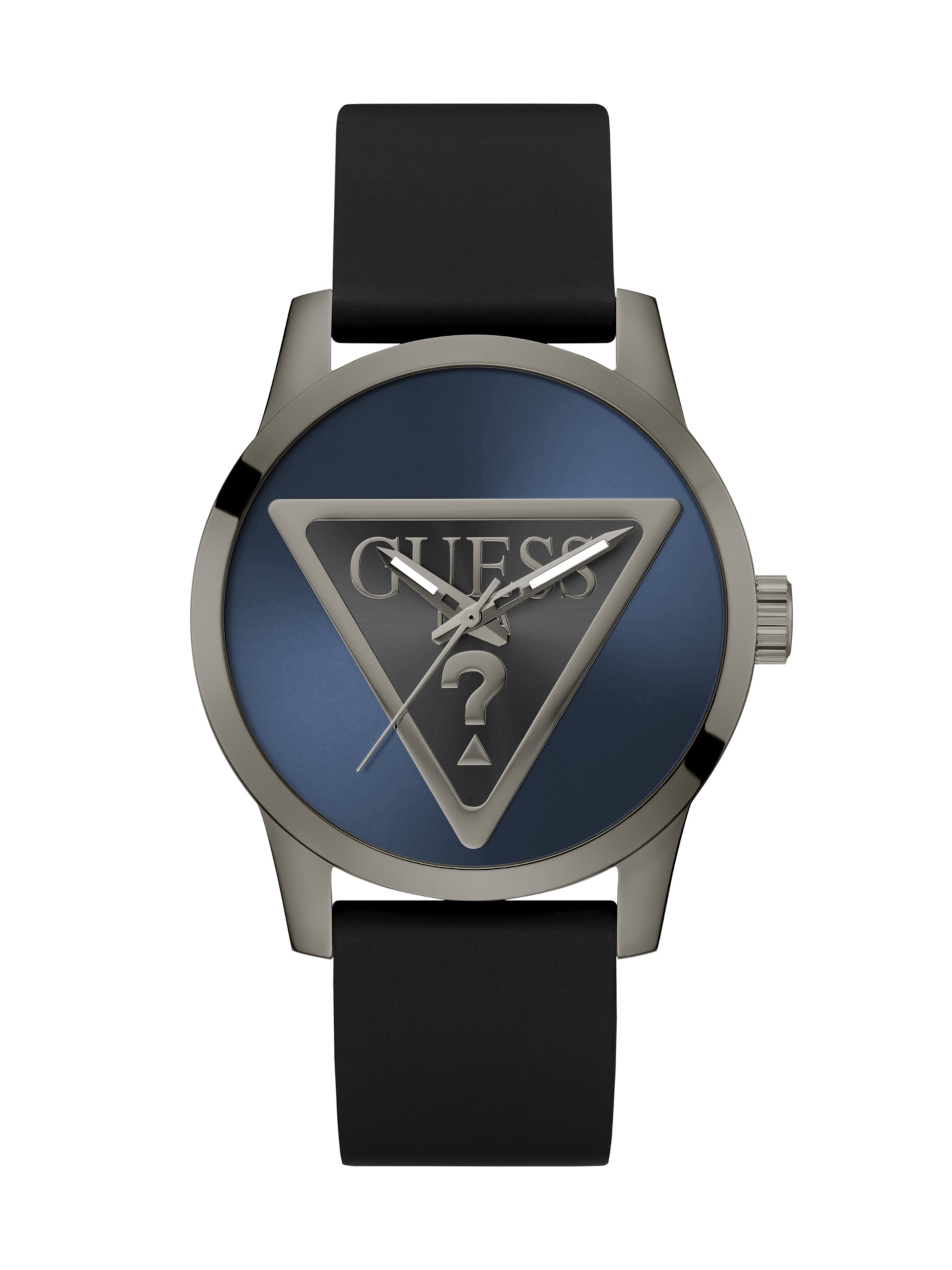 GUESS Аналоговые часы 'Badge' в Синий: спереди