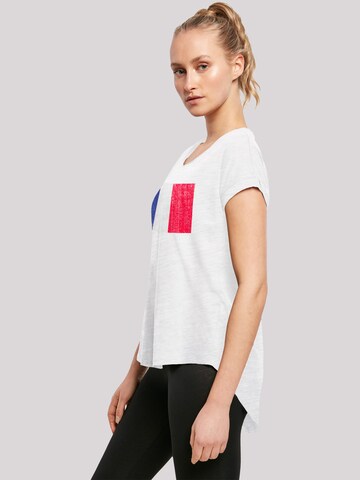 T-shirt 'France Frankreich Flagge' F4NT4STIC en blanc