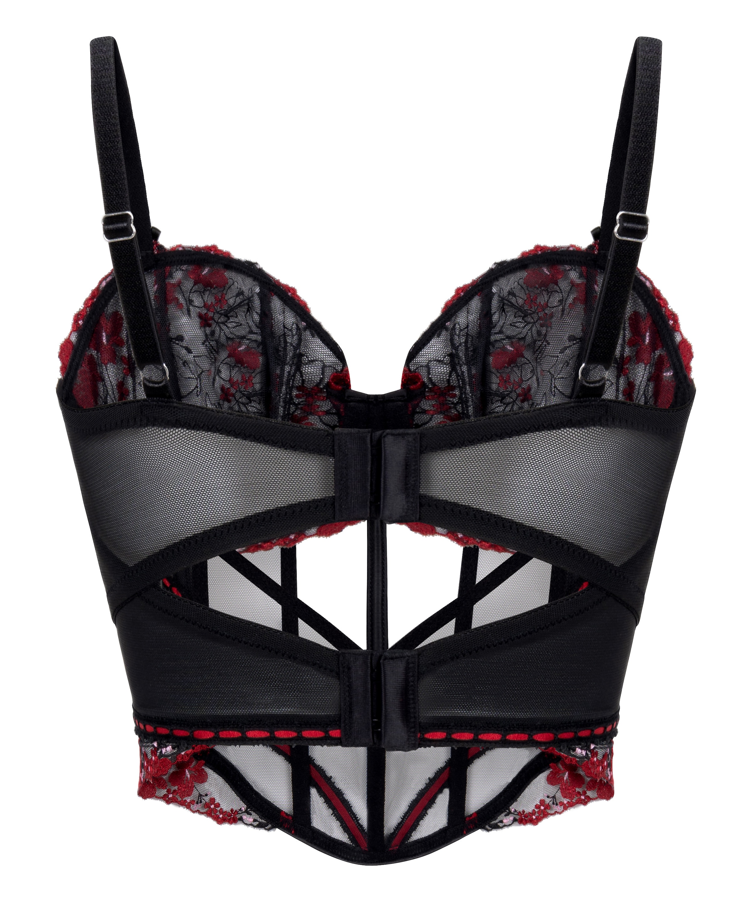 Hunkemöller Korset 'Peonie' in Zwart