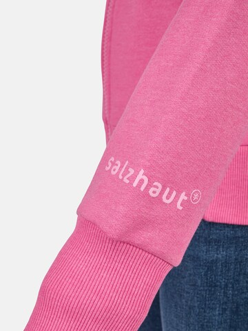 salzhaut Sweatvest in Roze